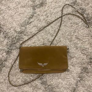 Zadig et Voltaire Rock Clutch - cumin suede
